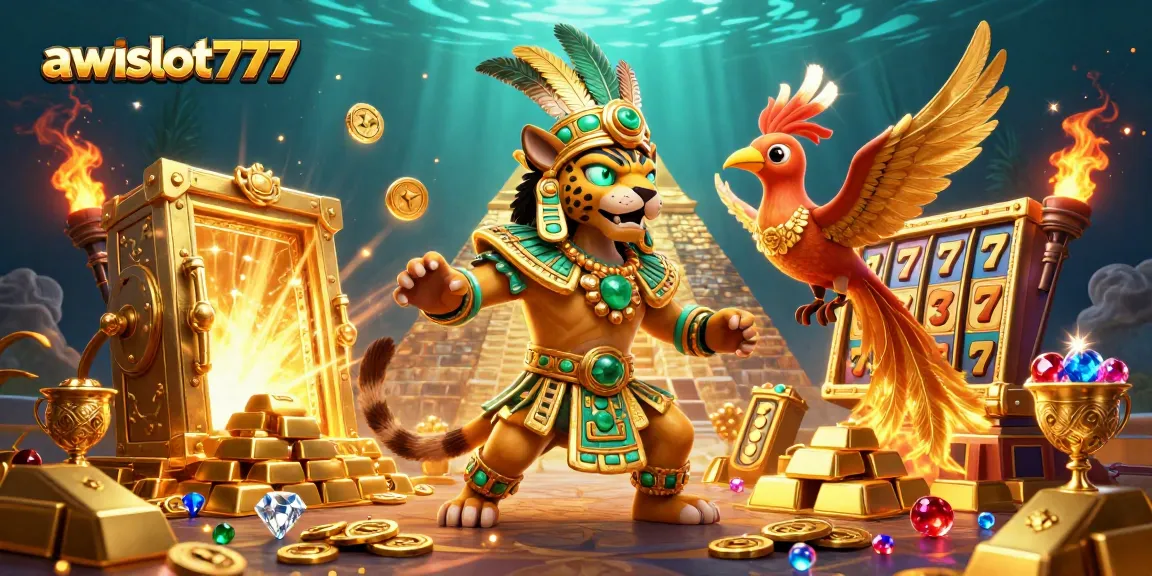 Engage with awslot777’s vibrant online gaming world featuring colorful 3D illustrations.