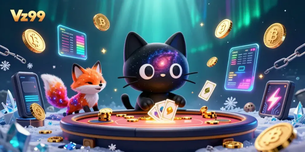 Experience thrilling gameplay with the Vz99 casino featuring the unique black hole cat and nebula fox.