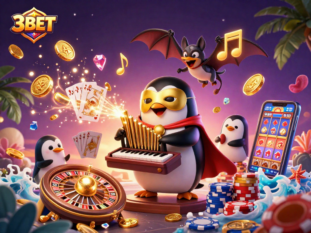 Experience 3BET magic as the phantom opera penguin orchestrates a coins extravaganza!