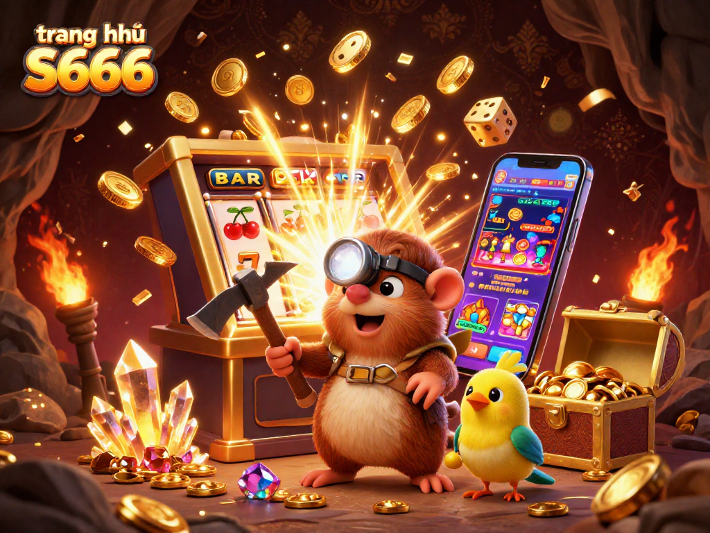 Spin for gold with the trang chủ S666 adventure featuring a treasure hunter mole and big wins!