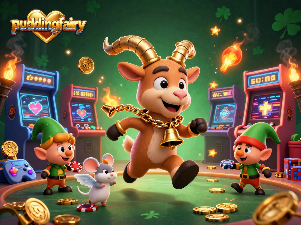 Experience the festive chaos of puddingfairy as Krampus runs a holiday casino with mischievous gremlins stealing chips.