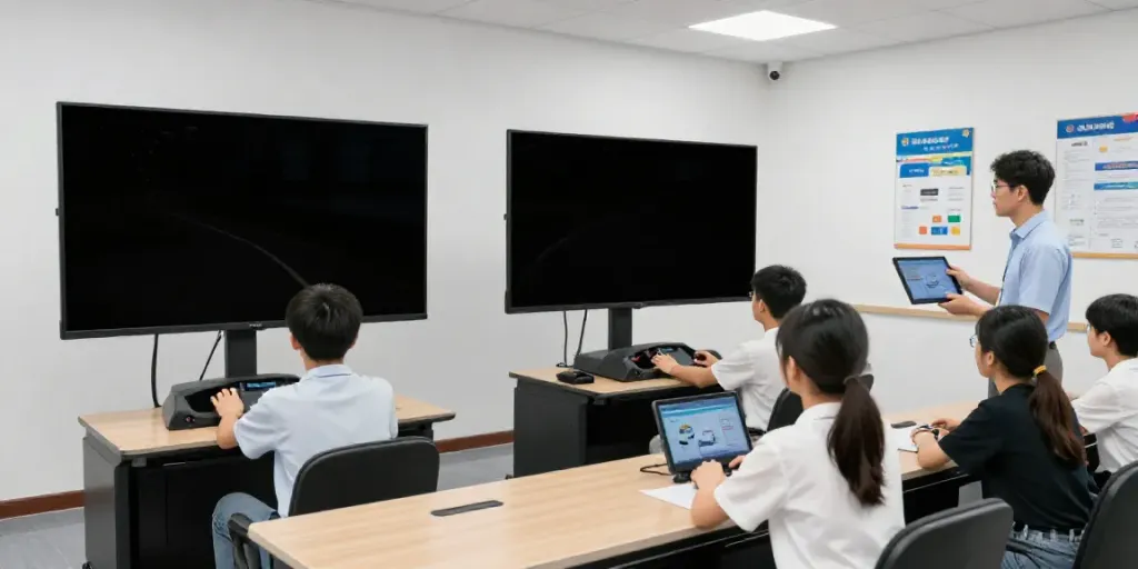 Fahrstunden Zürich: Moderne Fahrschulumgebung mit innovativer Simulationstechnik für effizientes Lernen.