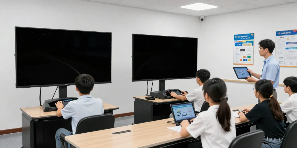 Fahrstunden Zürich: Moderne Fahrschulumgebung mit innovativer Simulationstechnik für effizientes Lernen.