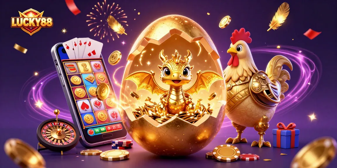 Play thrilling games with LUCKY88 and experience golden wins surrounded by vibrant celebrations.