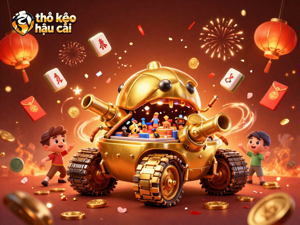 Bet on tỷ lệ kèo nhà cái with a dynamic 3D casino tank illustration depicting excitement and celebration.
