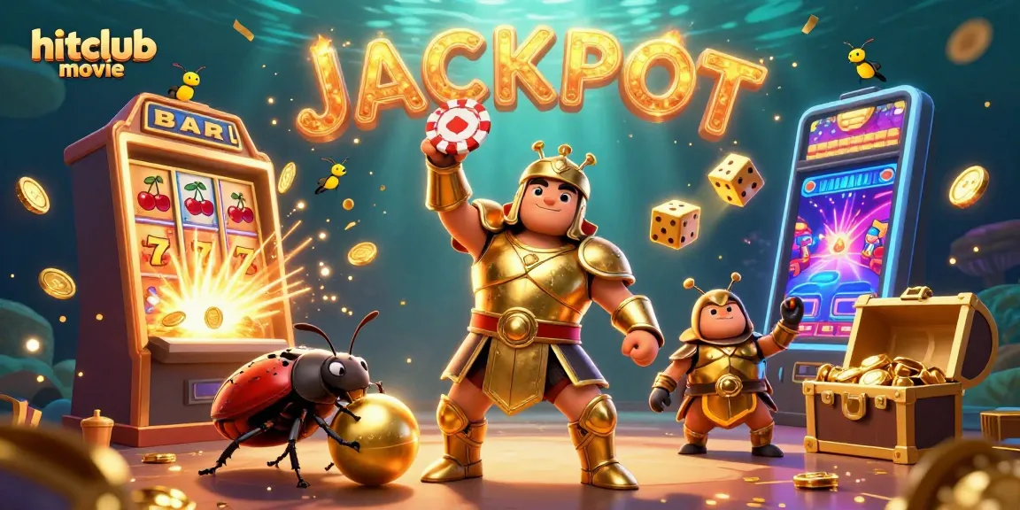Join the hitclub movie jackpot adventure with vibrant 3D casino characters celebrating wins.