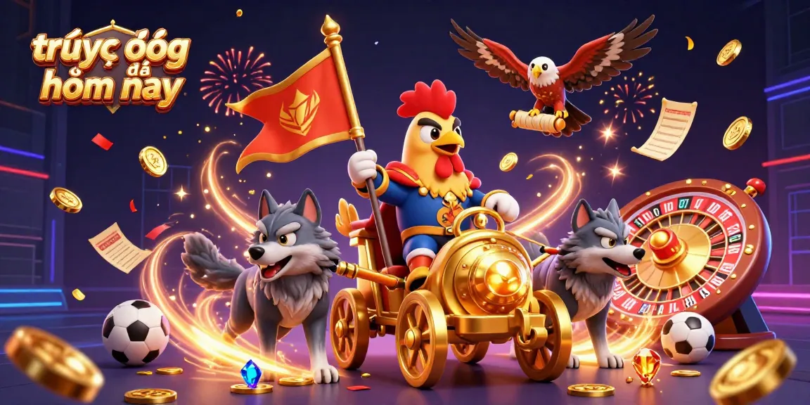 Experience trực tiếp bóng đá hôm nay with thrilling sports betting excitement in this dynamic illustration.