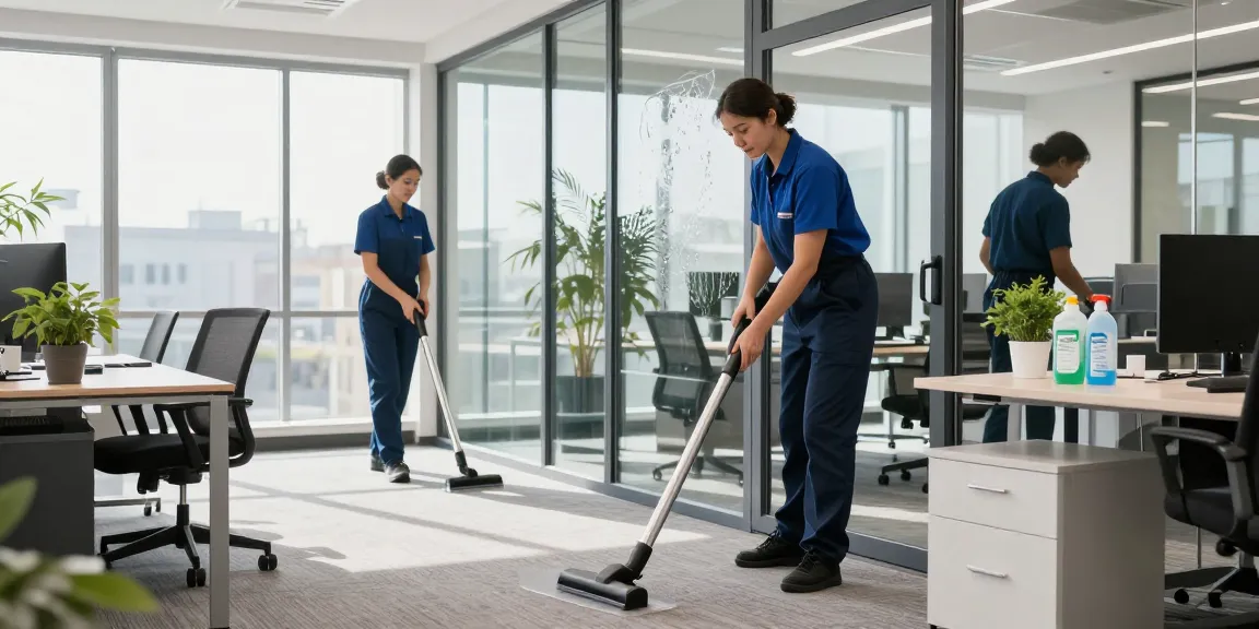 Büroreinigung Göttingen: Professionelles Reinigungsteam sorgt für strahlend saubere Büros und Fenster.