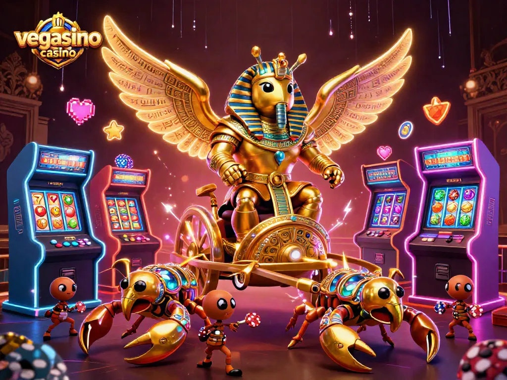 Experience the excitement of vegasino casino through vibrant 3D characters and dynamic gaming elements.