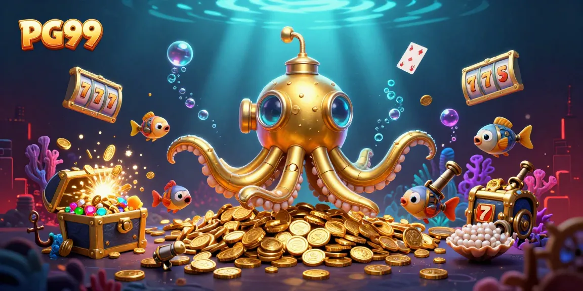 Spin the reels and discover treasures in the vibrant underwater world of PG99's slots.