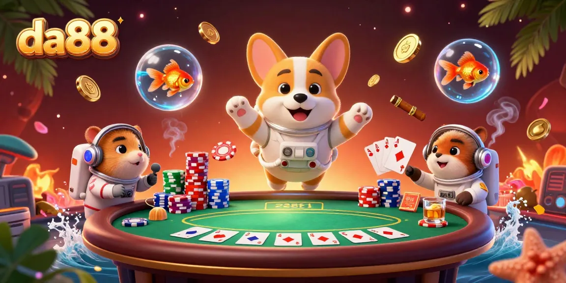 Experience the excitement of da88 with a vibrant space casino scene featuring dynamic game action.