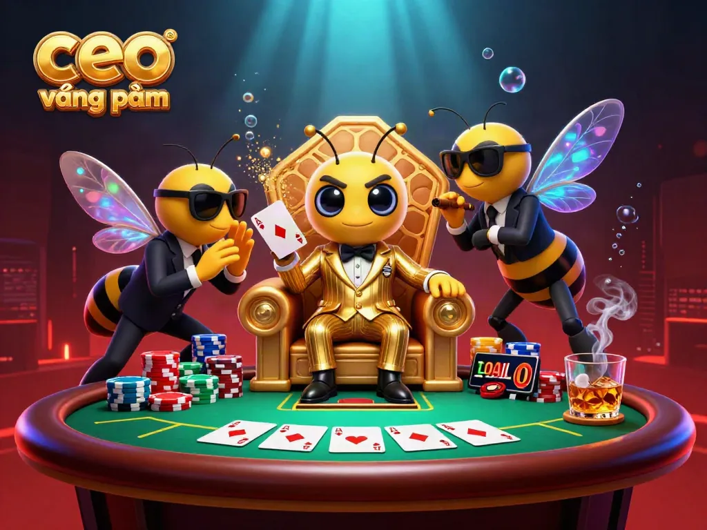 Engage with ceo vương phạm in this immersive 3D casino scene featuring dynamic poker elements.
