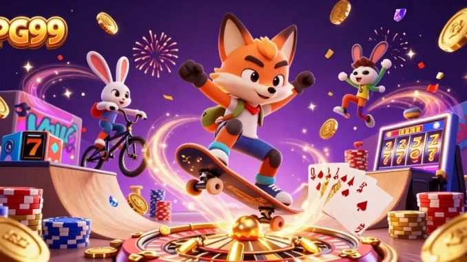 Experience exciting gameplay at PG99 with cartoon action and dazzling casino elements