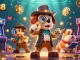 Engage with QQ88 casino games featuring a detective duo seeking treasure amidst vibrant arcade elements.