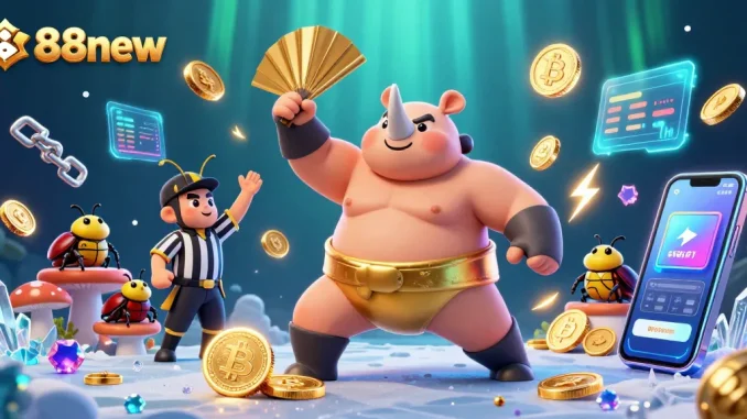 Experience the thrill of 888new with a dynamic casino scene featuring a beetle champion.