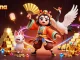 Engage in thrilling gameplay at 888vina, surrounded by dazzling treasures and vibrant casino elements.