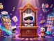 Engage with fun slot games at đăng nhập qq88 with a lively casino scene featuring a whimsical cat and mouse